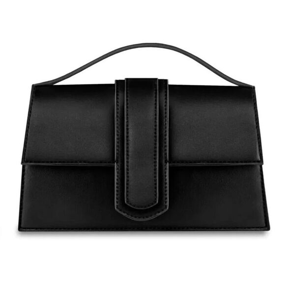 Kayla + Ava Women's Black Miranda Vegan Leather Crossbody/Shoulder Bag - Picture 5 of 7